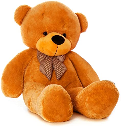 Image of Giant Plush Teddy Bear - Soft, Cuddly Plush Toy for Valentine's Day, Birthdays, Anniversaries for Kids, Girls, & Loved Ones 36 Inch Stuffed Animal Toy - Soft Brown Bear 90cm