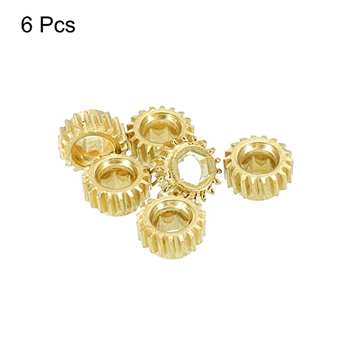 PATIKIL Classical Guitar String Tuning Peg Gear 4.4mm Inner Hexagon Hole Gold Tone for Guitar Tuning Pack of 6 - Image 3