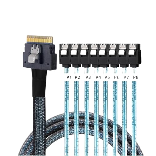 Cable PCI-E Slimline SAS 4.0 SFF-8654 a SATA 1m