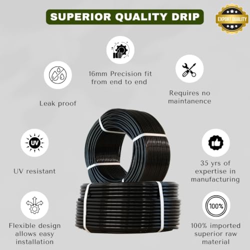 Image of Premier 16mm Drip Irrigation Main Supply Line |25 Meter|UV Resistant Lateral Pipe for Plants Garden Agriculture | Efficient Watering | Durable & Easy Installation
