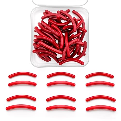 24Pack Compatible with Revlon Eyelash Curler Refills Red Silicone Eye Lash Curler Refills Compatible with Most Revlon Lash Curlers.