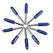 HQMaster 60 Degree Tungsten Steel Lettering Blade Vinyl Cutter Blades for Roland Cutting Plotter, Blue Cap Pack of 10