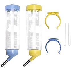 2PCS 8.45 oz No Drip Small Animal Water Bottle, Cage Water Bottles for Small Pet/Bunny/Ferret/Hamster/Guinea Pig/Rabbit