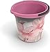 Produktbild Rotho Vario Art Eimer 10l mit Henkel und Ausguss, Kunststoff (PP) BPA-frei, rosa/blumen, 10l (29,2 x 29,2 x 25,9 cm)