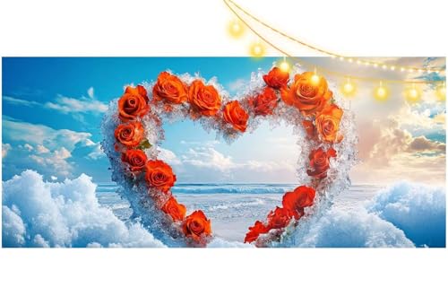 Peinture diamant amour pour sublimer votre décoration murale de maison avec ce kit géant 5D