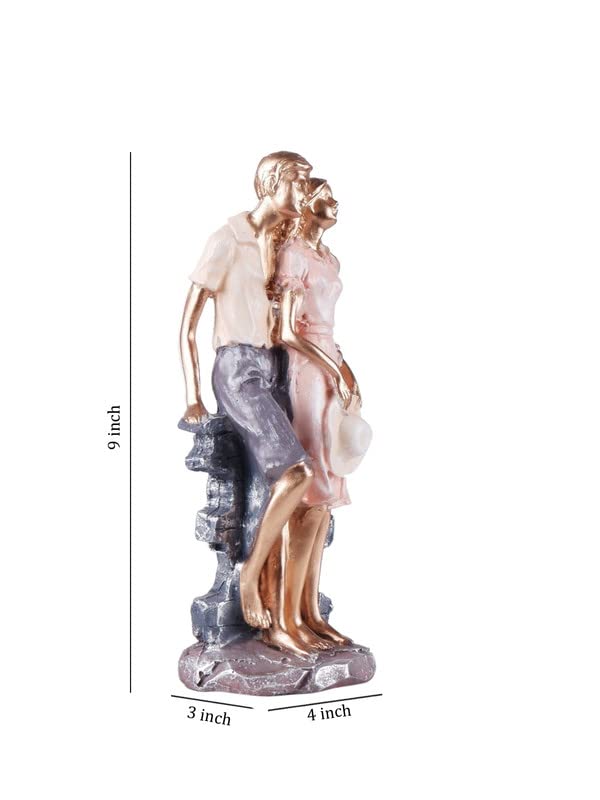 Image of THE WHITE INK DECOR Premium Couple Figurine, Unique Gift, Home Decorative Showpiece, Couple Sculpture Figurine Gift for Home Decor, Table Top (9 inches)