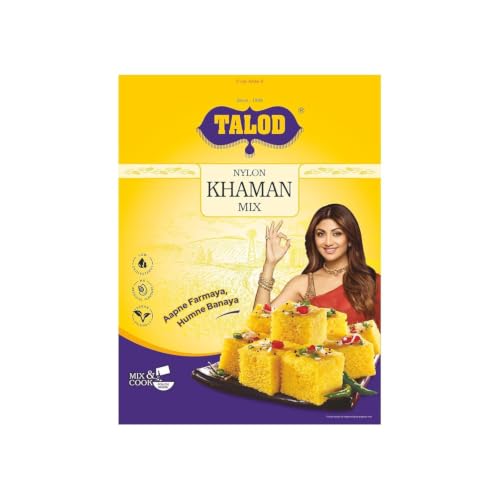 Image of Talod Nylon Khaman Flour | Instant Khaman Dhokla Mix | Soft & Spongy Gujarati Snack Premix | 100% Natural Ingredients | Healthy Protein-Rich Flour | Authentic Taste | Easy Mix & Cook - 180g x Pack 6
