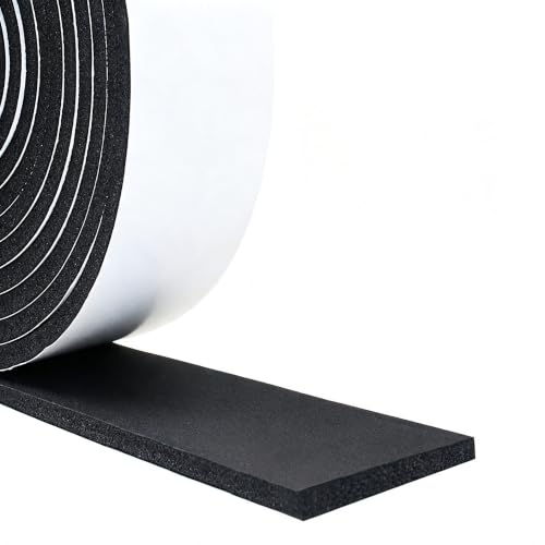 Image of DGSL Foam Weather Stripping, 2 inch x1 /4 inch, 13Ft Door Window Seal Tape