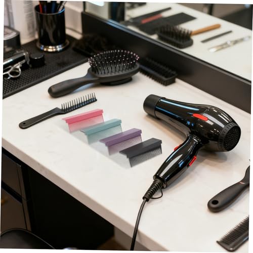 4 Piezas Peine Planchita para Cabello Negro miniatura 6