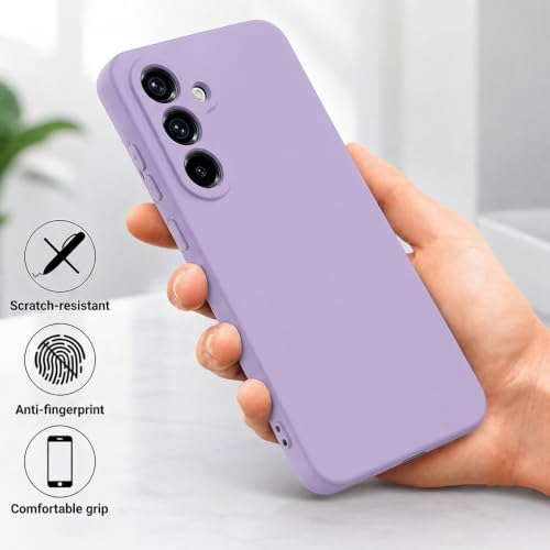 Image of Back Cover Compatible with Samsung Galaxy S26 5G | Full Camera Protection | Premium Liquid Silicon Case | Flexible Bumper Case for Samsung Galaxy S26 5G (Purple)