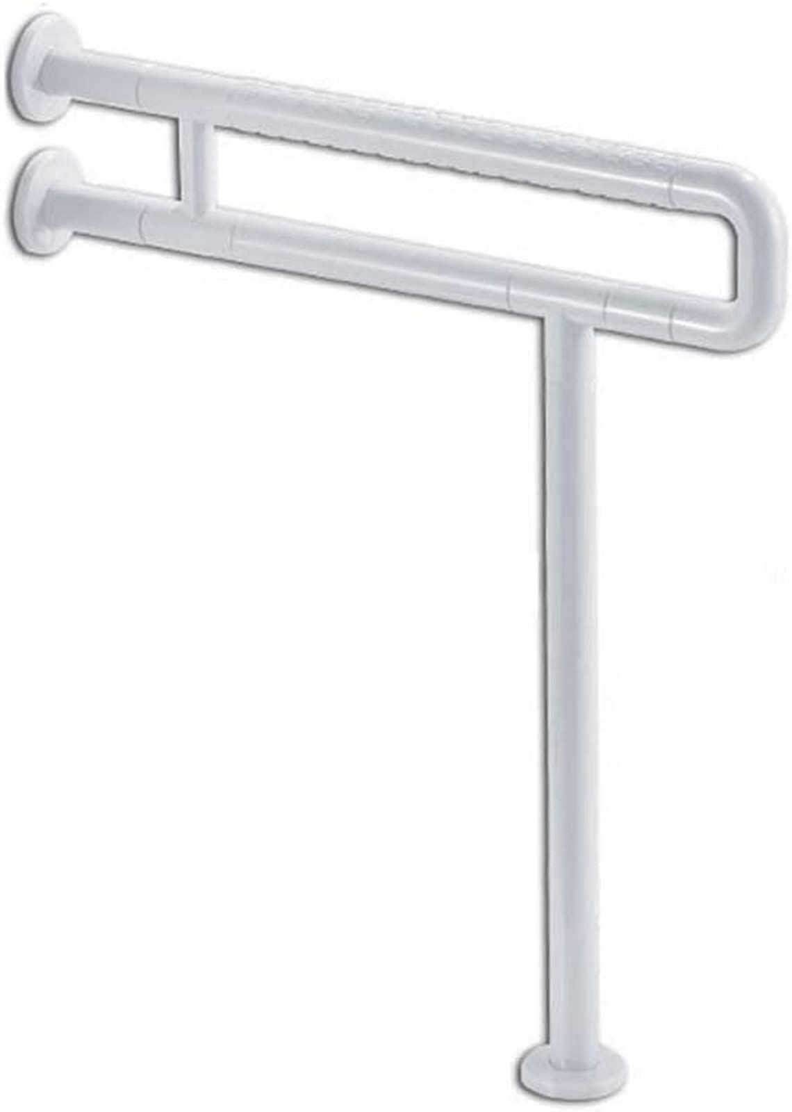 Maniglione per Bagno Corrimano Maniglione per Bagno Pieghevole a U Bracciolo per WC Portasciugamani Doccia in Acciaio Inox Maniglia di Sicurezza Corridoio (60 cm * 70cm)