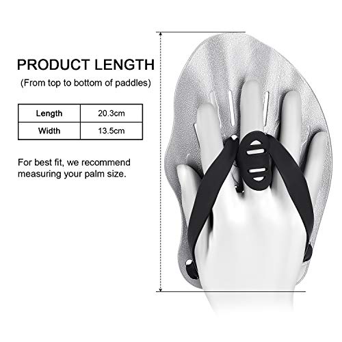 Contour Swim Paddles Hand, Swim Training Hand Paddles With Adjustable Straps, Swimming Hand Paddles For Women And Men, Color Black #TOP3