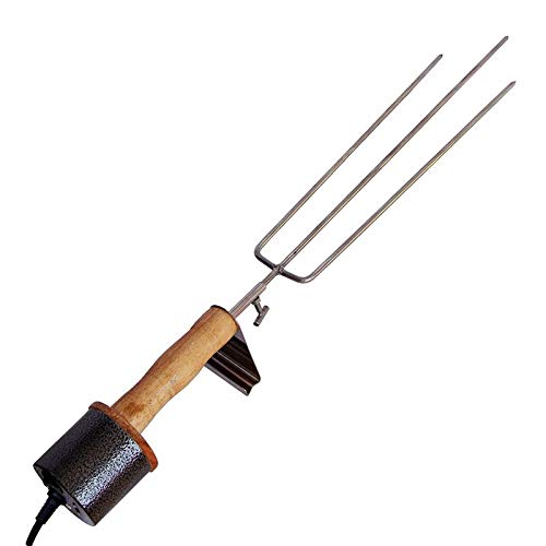 Espeto Giratorio Eletrico Bivolt Triplo: Cor: Preto Kraqueado