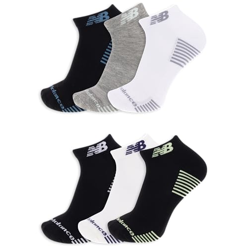 New Balance Unisex Adult Performance Low Cut Sock Assorted 10-13 6-Pack