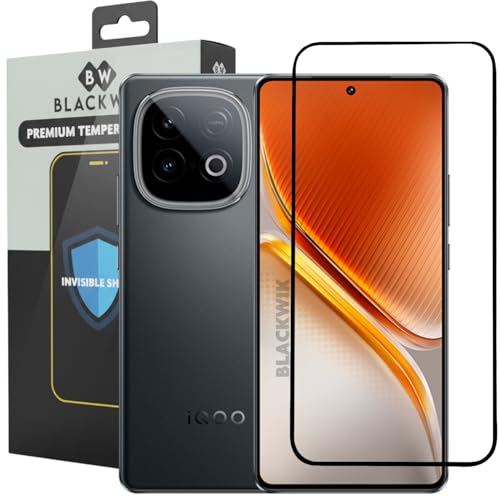 Image of Blackwik Tempered Glass Screen Protector for iQOO Neo 10 5G / iQOO Neo 10R 5G with Edge-To-Edge Protector Coverage | Easy Installation Kit (Black)