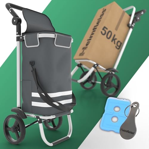 Heimfleiss® Carrello Spesa Pieghevole 56L | Carrellino con Ruote per