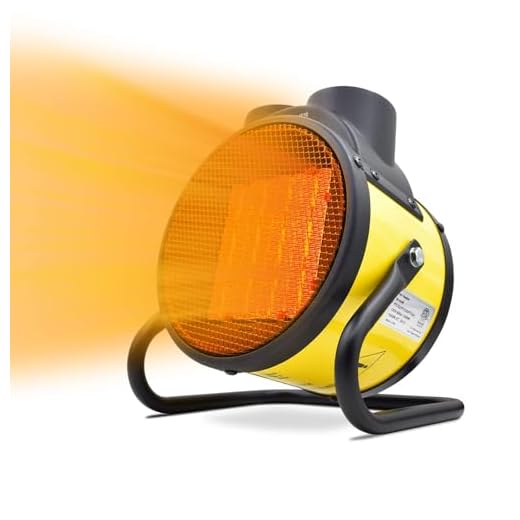 Electric Patio Heater - Greenhouse Fan Heater Portable Space Heater, Adjustable Thermostat, for Greenhouse, Garage, Office, Workplace, PTC Fast Heating, Electric Ceramic Heaters,Metal Base