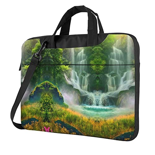 Bolso Tote para Laptop con Estampado Jungle Waterfall miniatura 1