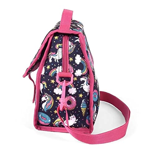 Lancheira Bolsa Escolar Térmica Feminino Unicórnio Térmica Up4you