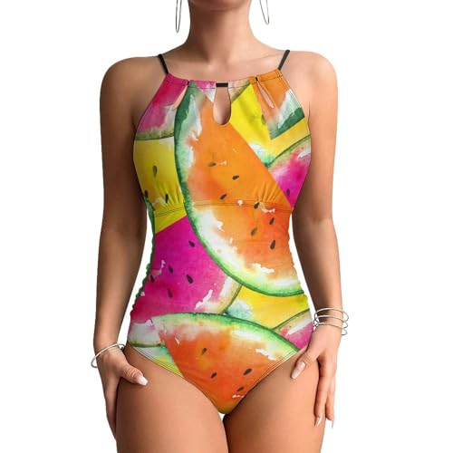 Maillot de bain une pièce pastèque gainant monokini de plage
