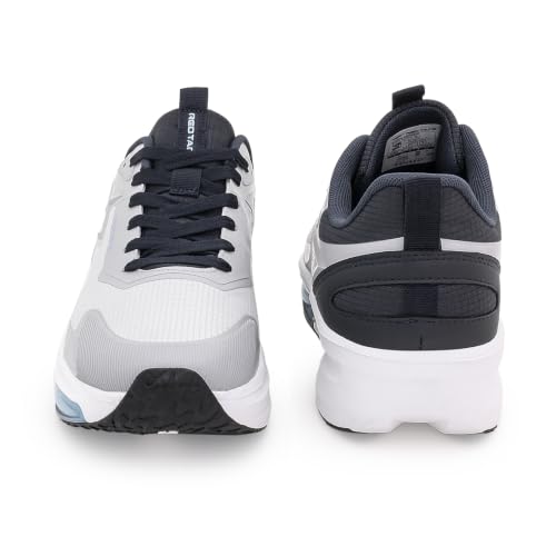 Image of Red Tape Men's Sneakers Grey Blue Mesh Round Toe Lace-Up Comfort Grip