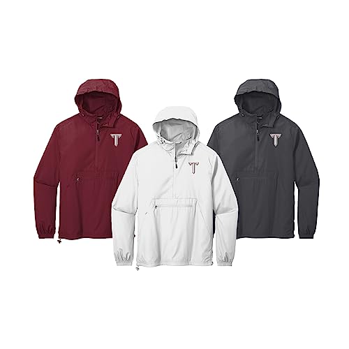 Sorority Letters Shop Troy University Power T Windbreaker - Packable Anorak Pullover2