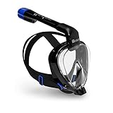 COBALT Tuvalu Full Face Snorkel Mask - Easy and Safe Breathing, 180 Degree Panoramic View, Anti-Fog...