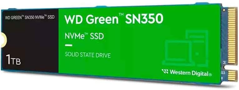 WD Green SN350 WDS100T2G0C 1 TB Solid State Drive - M.2 2280 Internal - PCI Express NVMe (PCI Express NVMe 3.0 x4)