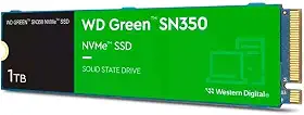 SSD WD Green SN350 1TB NVMe M.2 2280 (Leitura até 2400MB/s e Gravação até 1850MB/s)
