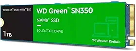 SSD WD Green SN350 1TB NVMe M.2 2280 (Leitura até 2400MB/s e Gravação até 1850MB/s)