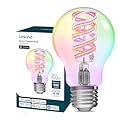 Linkind Matter Smart Light Bulbs, Compatible with Alexa/Apple Home/Google Home, A19 Smart Edison Bulb with Music Sync & Light Show, Warm&Daylight White(1800K-6500K), E26 LED 60W Eqv 850LM, 1Pack