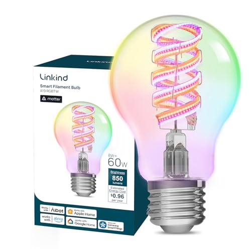 Image of Linkind Matter Smart Light Bulbs, Works with Alexa /Apple Home /Google, 1Pack