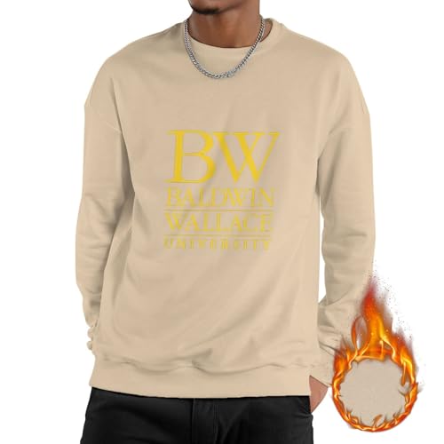 Baldwin Wallace University Logo Men'S Fleece Crew-Neck Hoodie Long Sleeve Fleece Sweatshirt-