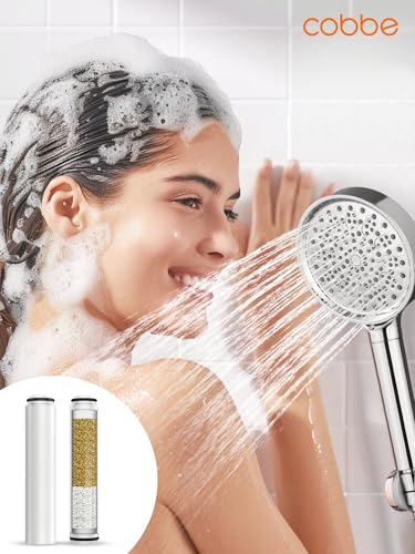 Image of Cobbe 4 Pack Replacement Filters for Handheld Shower Head - UPGRADE FILTERING DURATION - Remove Chlorine - Reduces Dry Itchy Skin