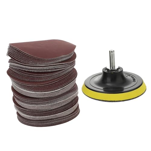 KOMBIUDA 打磨抛光?砂? 電動ドリル用サンディング 自粘盤 接続杆付き サンドペーパー 木工 属研磨用