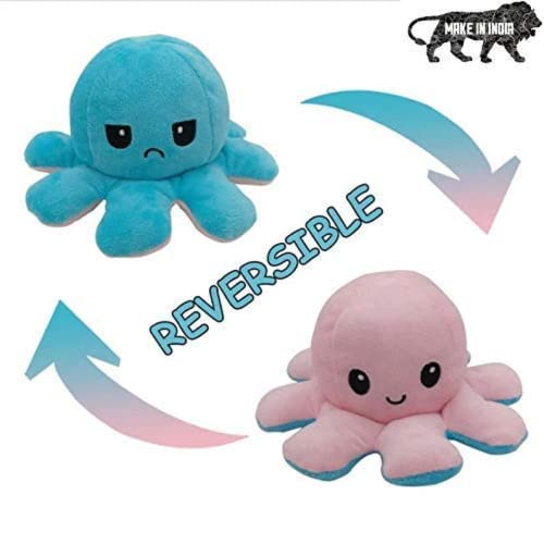 Image of HUG 'n' FEEL SOFT TOYS Plush Pillows Plush & Stuffed Toys (Reversible Plush & Stuffed Toys (Pink & Sky Blue))