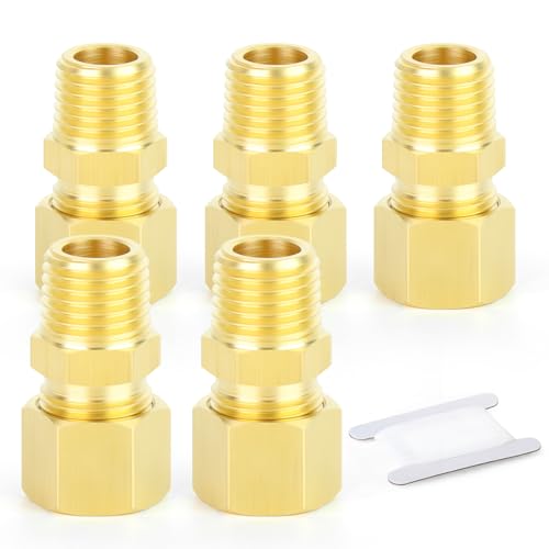 Conector de latón de compresión resistente GO-377 macho 1/8" x 10mm robusto para fluidos 2