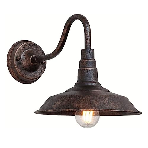 Moddeny Applique Da Parete Per Patio Da 9,8 Pollici Per Montaggio A Parete Per Esterni Lanterna Da Parete Per Esterni Applique Da Parete Impermeabile Retro E27 Applique Da Parete In Ferro Battuto