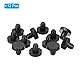 QUARKZMAN 12 Stück Silikon Gummistopfen Weiche Flexible Stopfen für 5,5-6mm Loch Schwarz