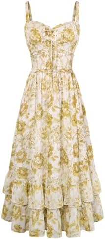 Scarlet Darkness Women's 2026 Summer Floral Dress Smocked A Line ...