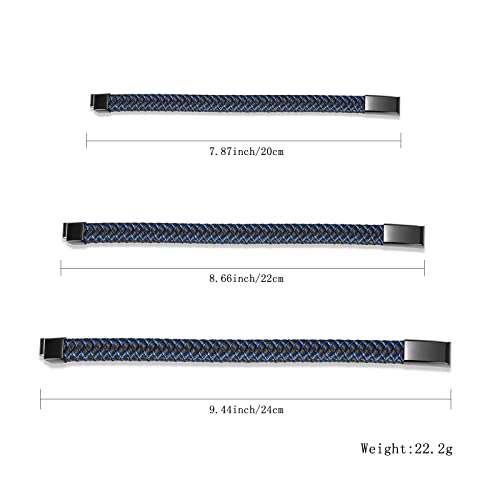 Oinsi Cremation Jewelry Leather Bangle Bracelets For Women Men 12 Mm Braided Bracelet Keepsake Memorial Urn Jewelry Gifts With Magnetic Clasp (With Blue Leather-20Cm) #TOP1