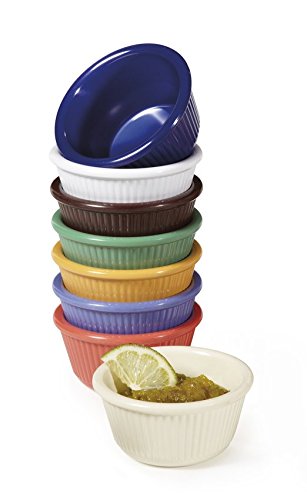 G.E.T. Enterprises RM-389-MIX Lot de 12 ramequins résistants à la casse, mélamine, mélange de couleurs Ofmardi Gras 85 ml