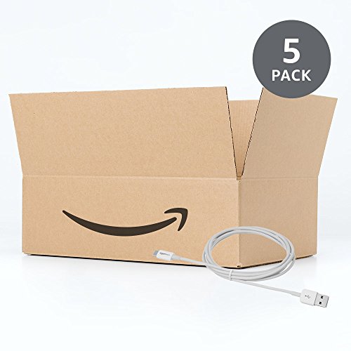 Image of Amazon Basics USB Type-C to USB-A 2.0 Male Charging Cable, 6 Feet (1.8 Meters), White - Pack of 5