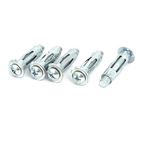 Sourcingmap – M8 x 37 mm perno de expansión manga Ancla 5 piezas para pared hueca de 6 mm-13 mm