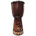 Djembe Drum Carved Bongo African inspired music also a unique gifting idea. Carver Abstract Elephant Giraffe Turtle. (16 Inch, Elephant)