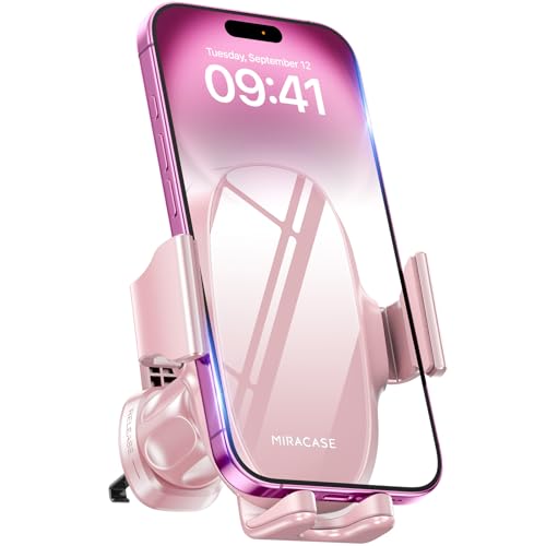Miracase 2nd Generation Car Phone Holder, Air Vent Phone Holder for Cars 360° Rotation, Universal Mobile Phone Mount Automobile Cradles for Vent Van iPhone15 14 Pro Max 13 12 11 Samsung