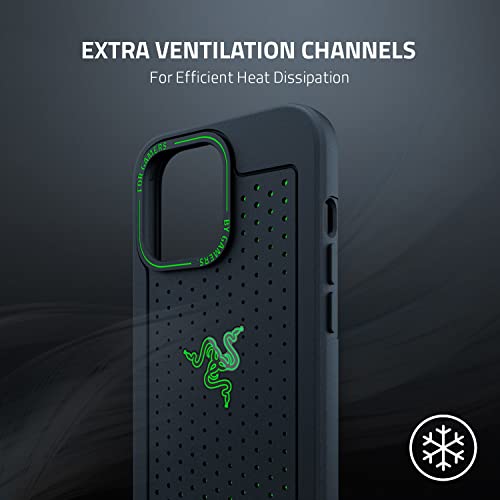 Razer Arctech For Iphone 13 Pro Case: Extra Ventilation Channels - Thermplastic Elastomer Reinforced Corners - Tactile Side Buttons - Compatible With Wireless Chargers And 5G Black #TOP2