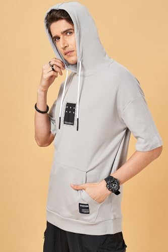 Image of Street 808 by Pantaloons Men's Solid Oversized Fit T-Shirt