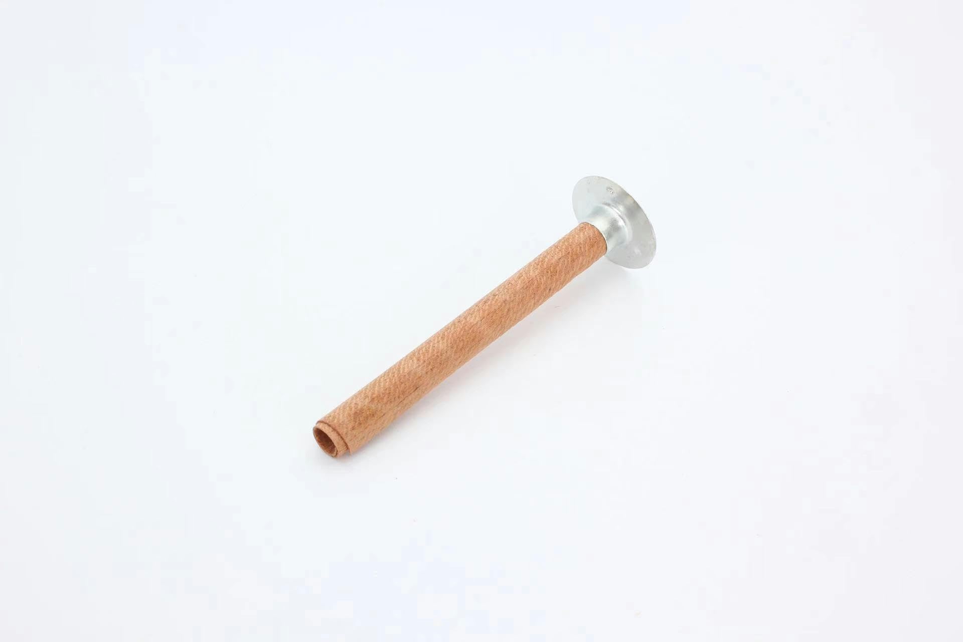10 Sets 60–120 mm große Dochte aus Holz in Rohrform zur Kerzenherstellung mit Dochthalter Metall for rauchfreie Sojakerzen, Crackle-Holz(15 * 120mm)