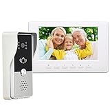 AMOCAM Video Door Phone System, 7 Inches Monitor Wired Video Intercom Doorbell Kits, IR Night Vision...